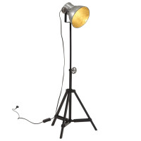 Produktbild för Golvlampa 25 W vintage silver 35x35x65/95 cm E27