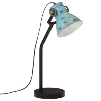 Produktbild för Skrivbordslampa 25 W nött blå 17x17x60 cm E27