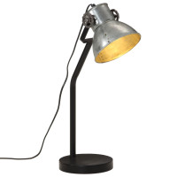 Produktbild för Skrivbordslampa 25 W vintage silver 17x17x60 cm E27