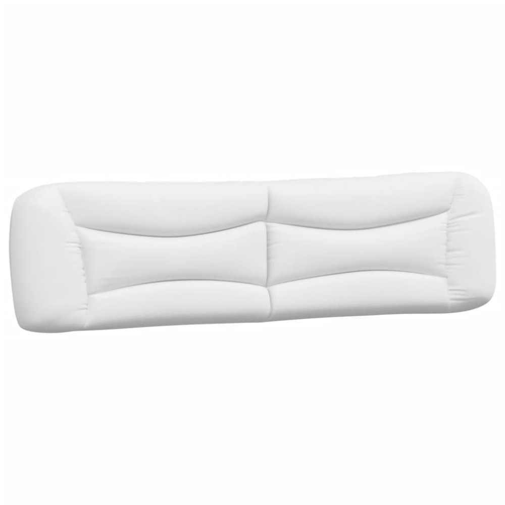 Produktbild för Bed with Mattress "Hvar" White 200x200 cm Faux Leather