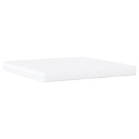 Produktbild för Bed with Mattress "Hvar" White 200x200 cm Faux Leather