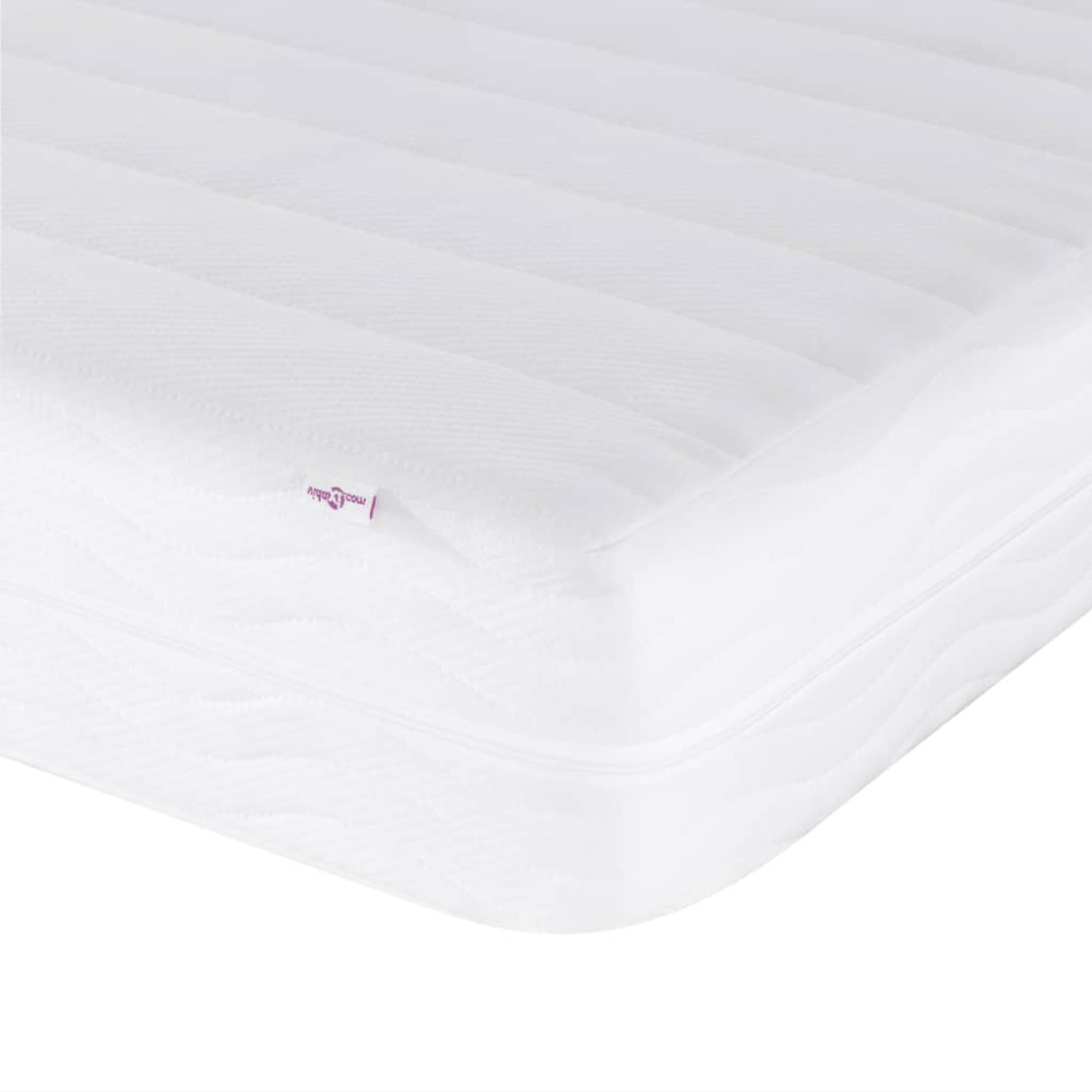 Produktbild för Bed with Mattress "Hvar" White 200x200 cm Faux Leather