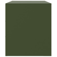 Produktbild för TV-skåp 2 st olivgrön 67x39x44 cm stål