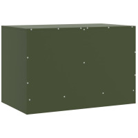 Produktbild för TV-skåp 2 st olivgrön 67x39x44 cm stål