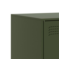 Produktbild för TV-skåp 2 st olivgrön 67x39x44 cm stål