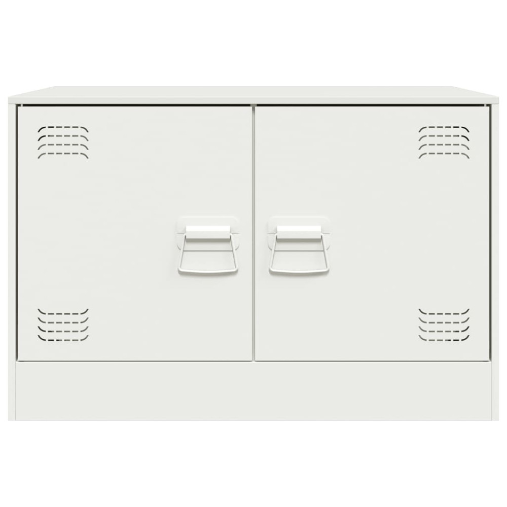 Produktbild för TV-skåp 2 st vit 67x39x44 cm stål