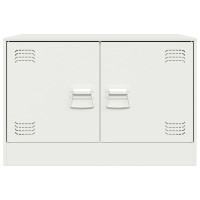 Produktbild för TV-skåp 2 st vit 67x39x44 cm stål