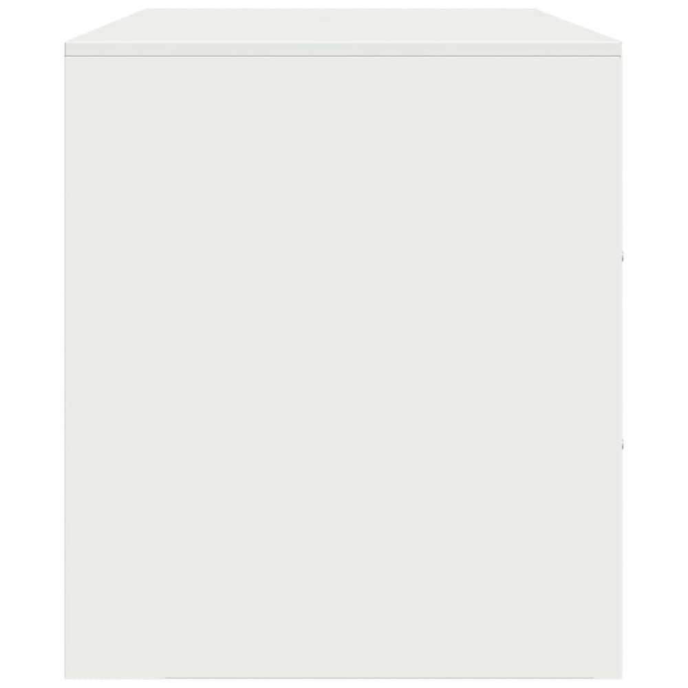 Produktbild för TV-skåp 2 st vit 67x39x44 cm stål