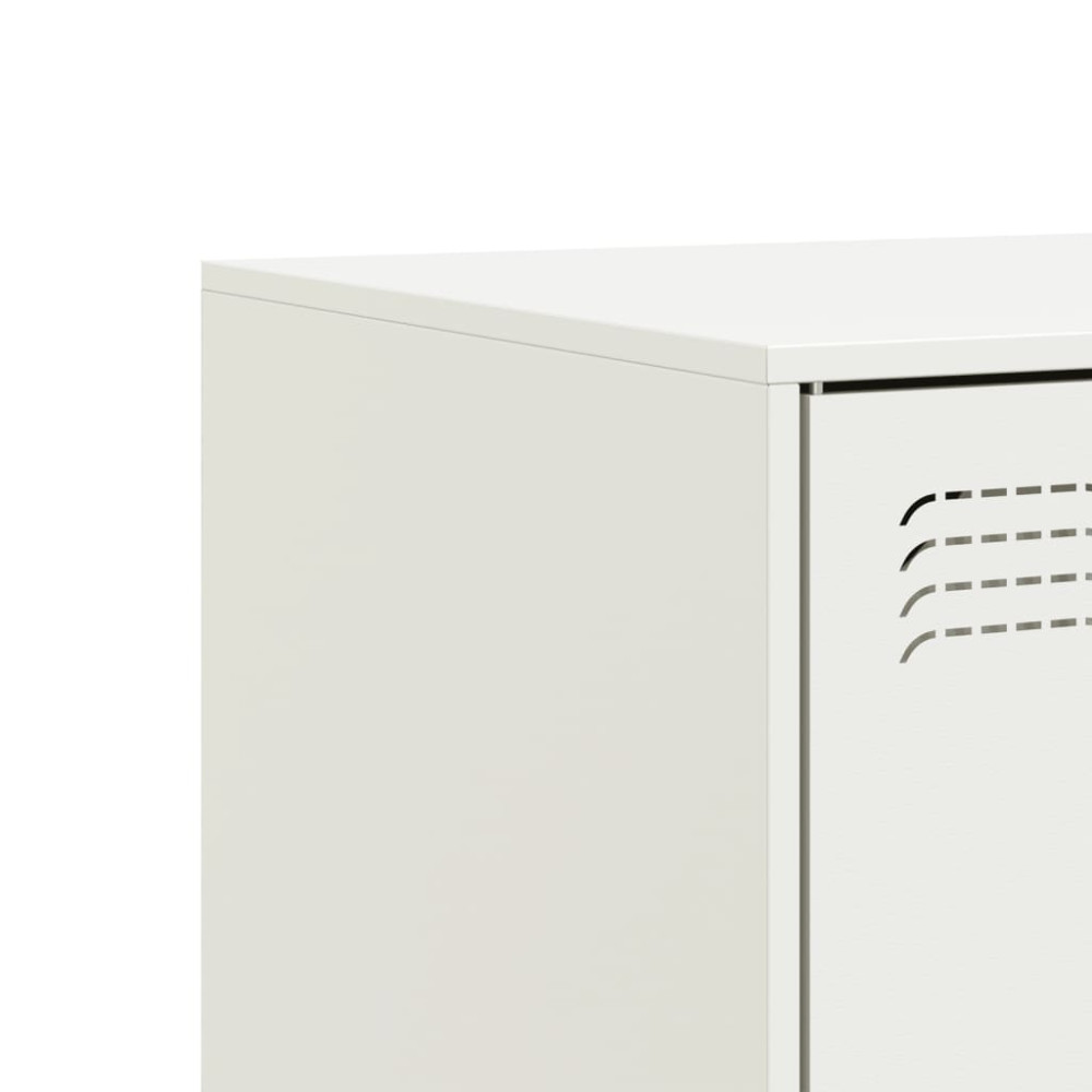 Produktbild för TV-skåp 2 st vit 67x39x44 cm stål