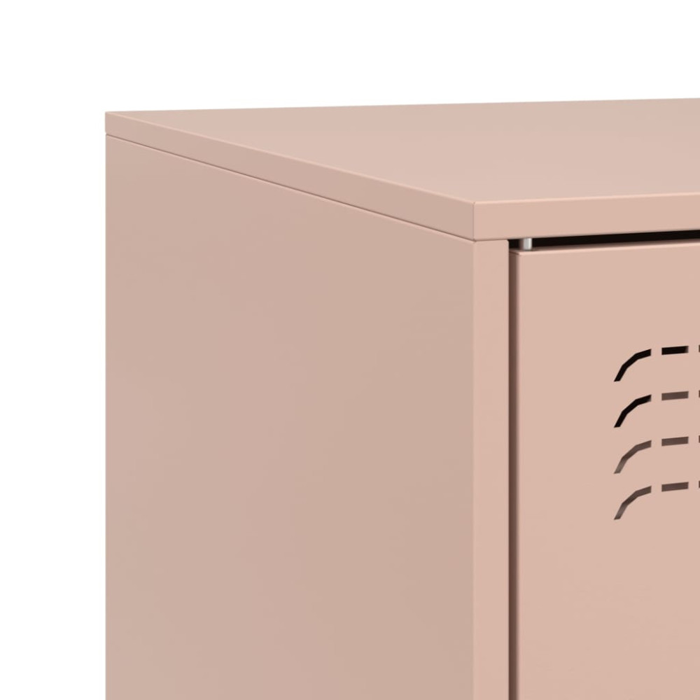 Produktbild för TV-skåp 2 st rosa 67x39x44 cm stål