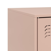 Produktbild för TV-skåp 2 st rosa 67x39x44 cm stål
