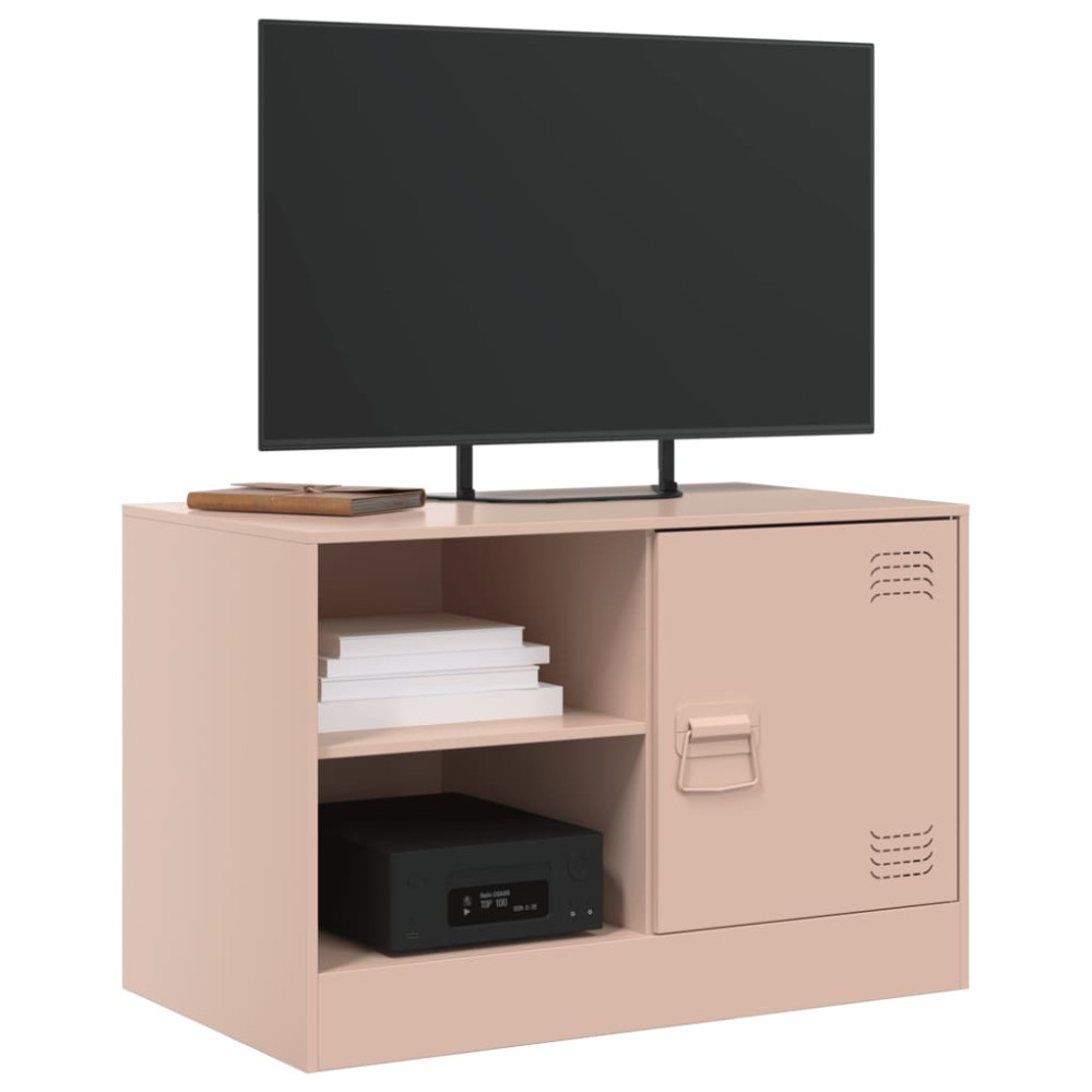 Produktbild för TV-skåp 2 st rosa 67x39x44 cm stål
