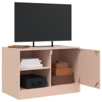 Produktbild för TV-skåp 2 st rosa 67x39x44 cm stål