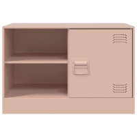 Produktbild för TV-skåp 2 st rosa 67x39x44 cm stål