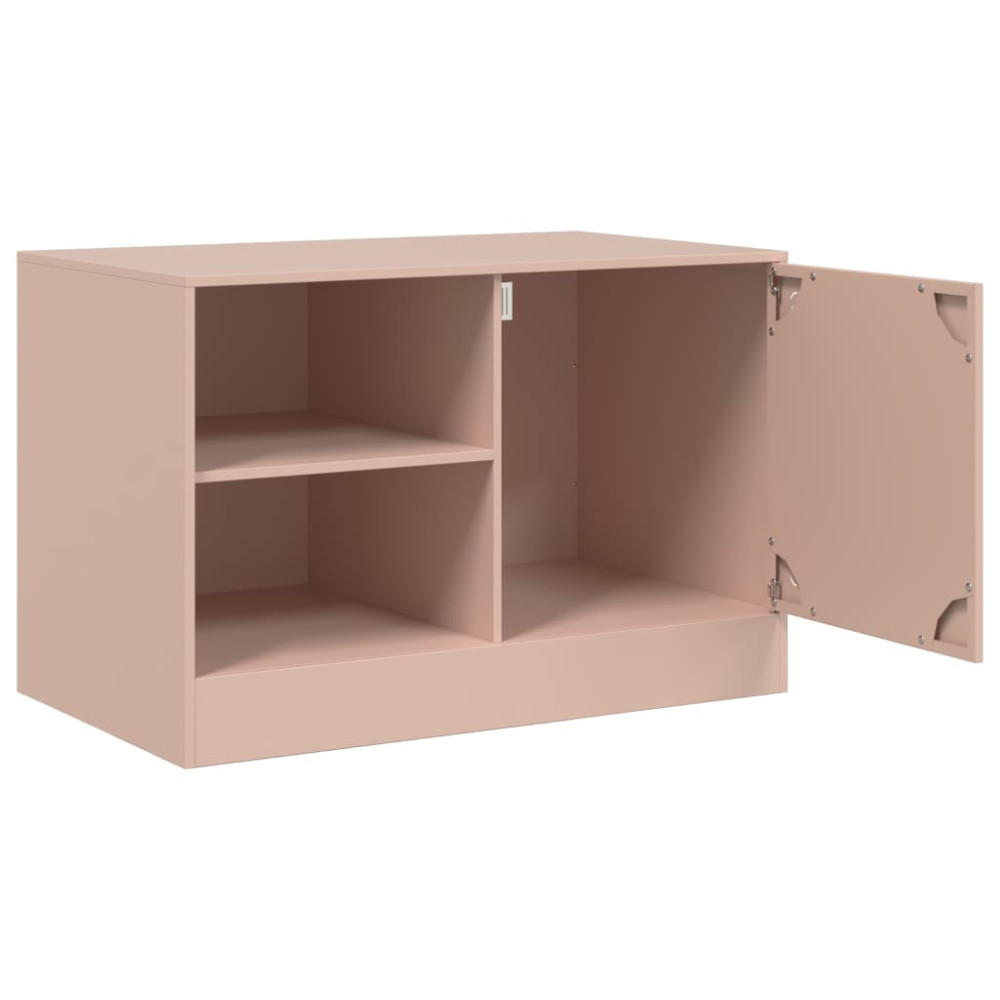 Produktbild för TV-skåp 2 st rosa 67x39x44 cm stål