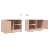 Produktbild för TV-skåp 2 st rosa 67x39x44 cm stål