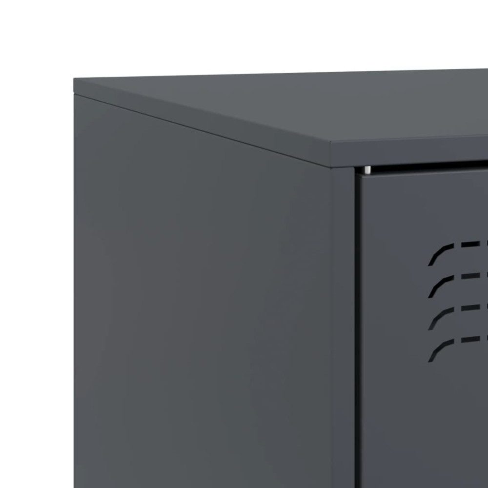 Produktbild för TV-skåp 2 st antracit 67x39x44 cm stål