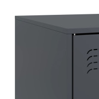 Produktbild för TV-skåp 2 st antracit 67x39x44 cm stål