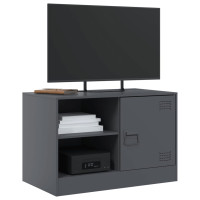 Produktbild för TV-skåp 2 st antracit 67x39x44 cm stål