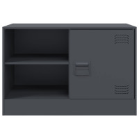 Produktbild för TV-skåp 2 st antracit 67x39x44 cm stål