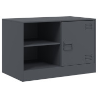 Produktbild för TV-skåp 2 st antracit 67x39x44 cm stål