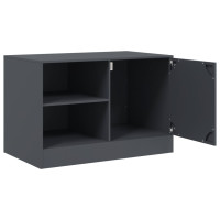 Produktbild för TV-skåp 2 st antracit 67x39x44 cm stål
