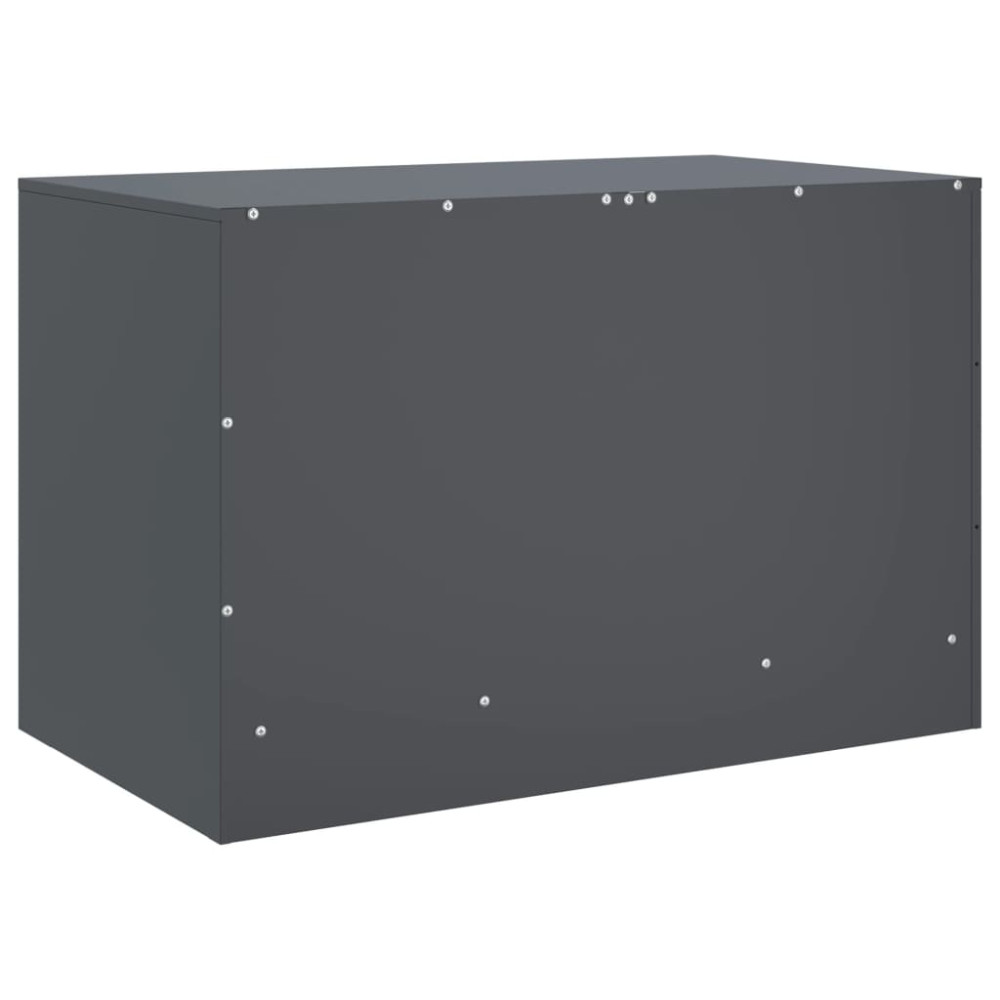 Produktbild för TV-skåp 2 st antracit 67x39x44 cm stål