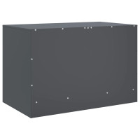 Produktbild för TV-skåp 2 st antracit 67x39x44 cm stål