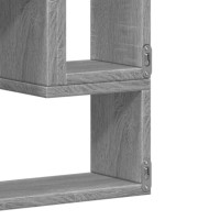 Produktbild för Vägghylla grå sonoma 96x12x64 cm konstruerat trä