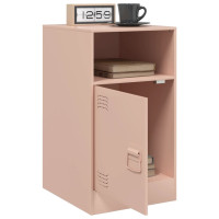 Produktbild för Sängskåp 2 st rosa 34,5x39x62 cm stål
