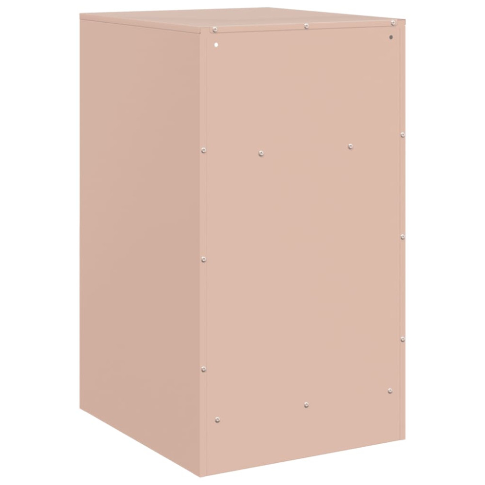 Produktbild för Sängskåp 2 st rosa 34,5x39x62 cm stål
