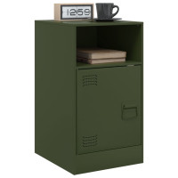 Produktbild för Sängskåp 2 st olivgrön 34,5x39x62 cm stål