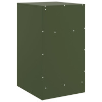 Produktbild för Sängskåp 2 st olivgrön 34,5x39x62 cm stål
