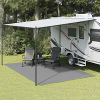 Produktbild för Campingmatta ljusgrå 5x3 m