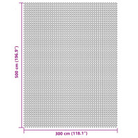 Produktbild för Campingmatta ljusgrå 5x3 m