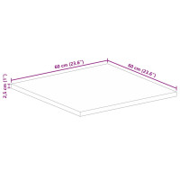 Produktbild för Bordsskiva 60x60x2,5 cm fyrkantig massiv akacia