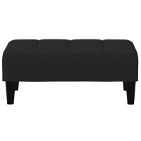 Produktbild för Fotpall svart 77x55x31 cm sammet