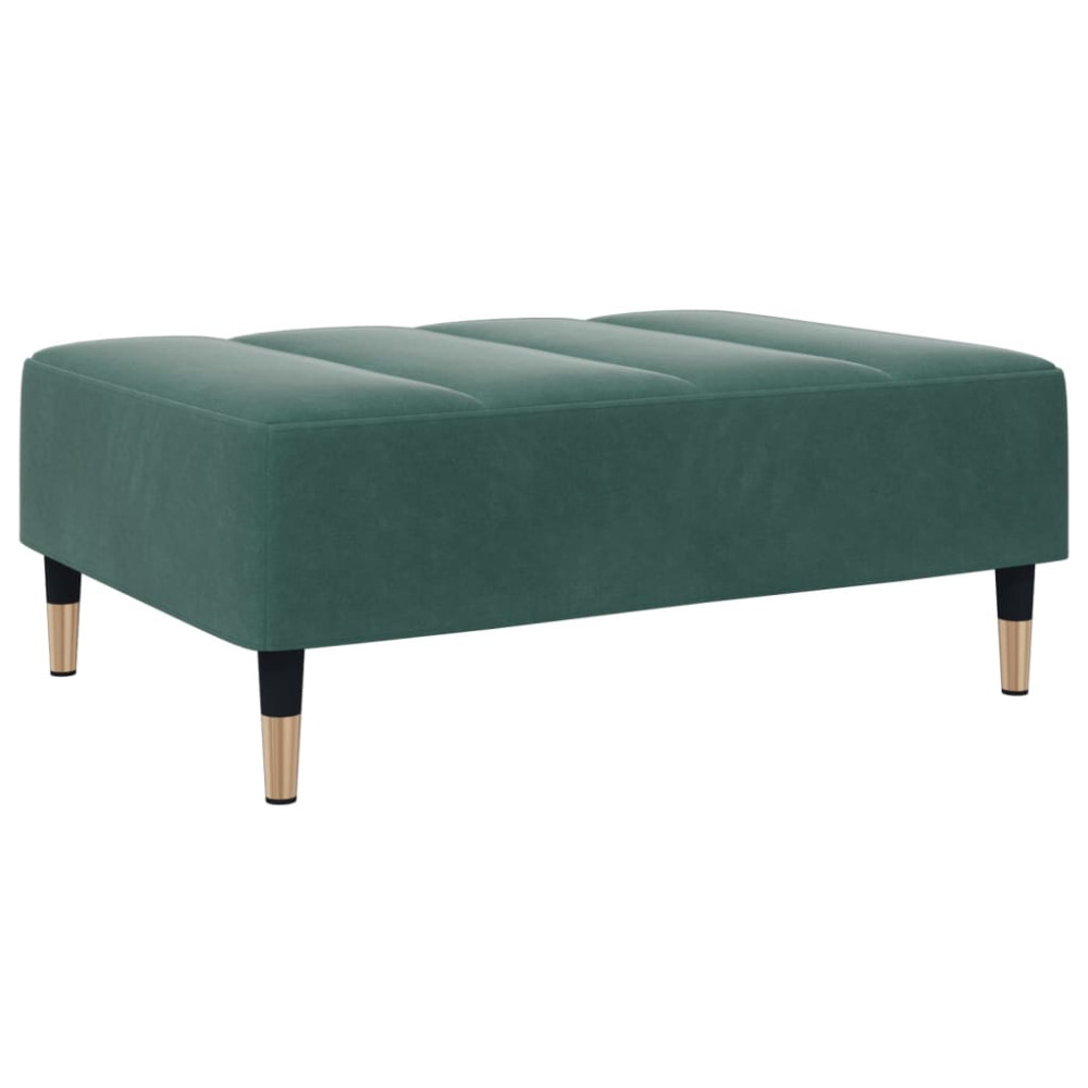Produktbild för Fotpall mörkgrön 77x55x31 cm sammet