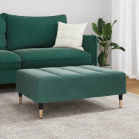 Produktbild för Fotpall mörkgrön 77x55x31 cm sammet