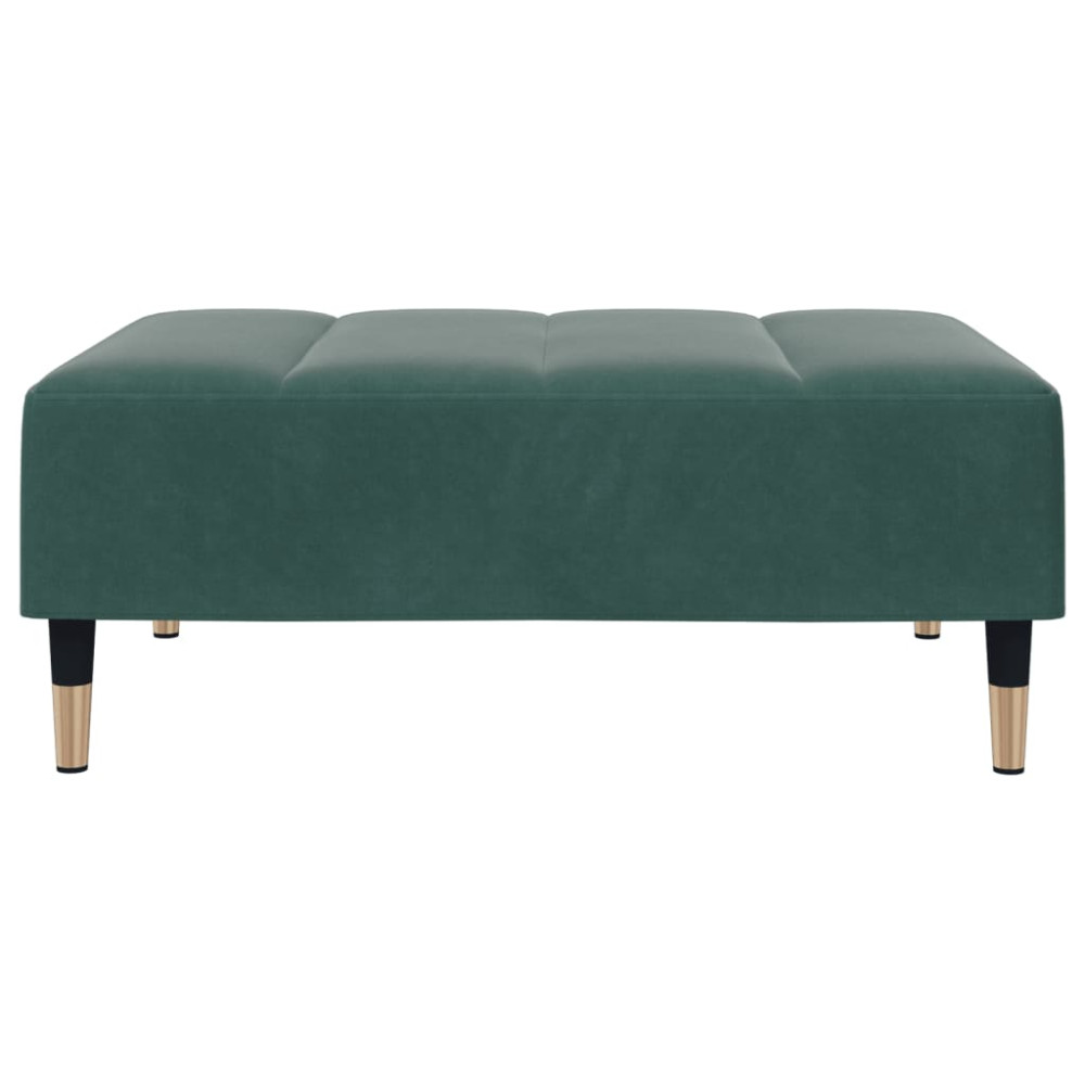 Produktbild för Fotpall mörkgrön 77x55x31 cm sammet