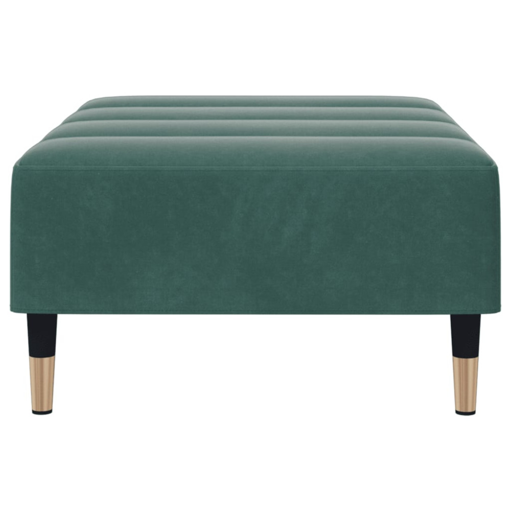 Produktbild för Fotpall mörkgrön 77x55x31 cm sammet