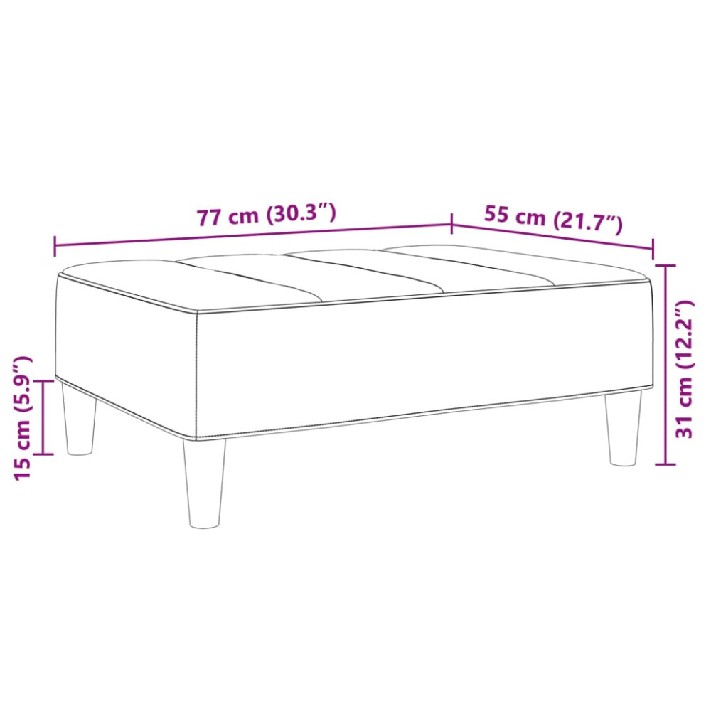 Produktbild för Fotpall mörkgrön 77x55x31 cm sammet