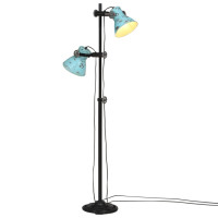 Produktbild för Golvlampa 25 W nött blå 25x25x90/140 cm E27