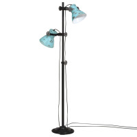 Produktbild för Golvlampa 25 W nött blå 25x25x90/140 cm E27