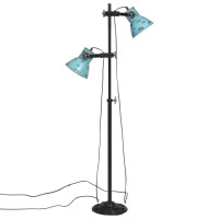 Produktbild för Golvlampa 25 W nött blå 25x25x90/140 cm E27