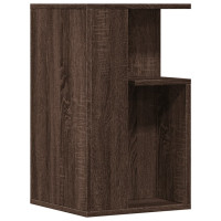 Produktbild för Sidobord brun ek 35x35x60 cm konstruerat trä