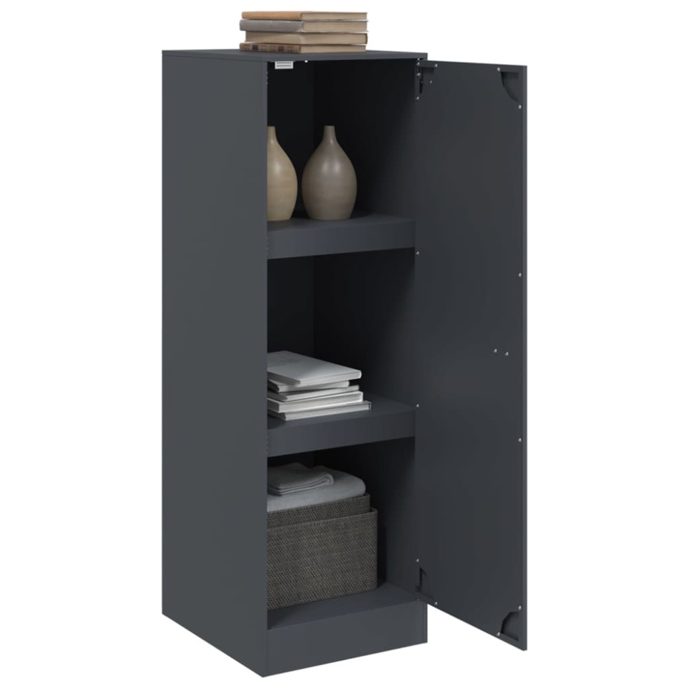 Produktbild för Skåp antracit 34,5x39x107 cm stål