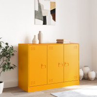 Produktbild för Skänk senapsgul 99x39x73 cm stål