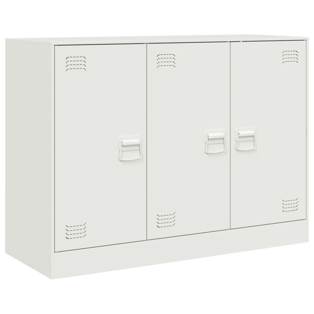 Produktbild för Skänk vit 99x39x73 cm stål
