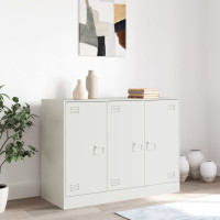 Produktbild för Skänk vit 99x39x73 cm stål